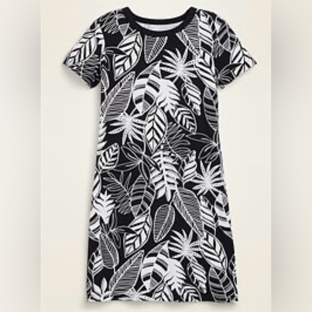 Old Navy fitted crew neck jersey tee dress